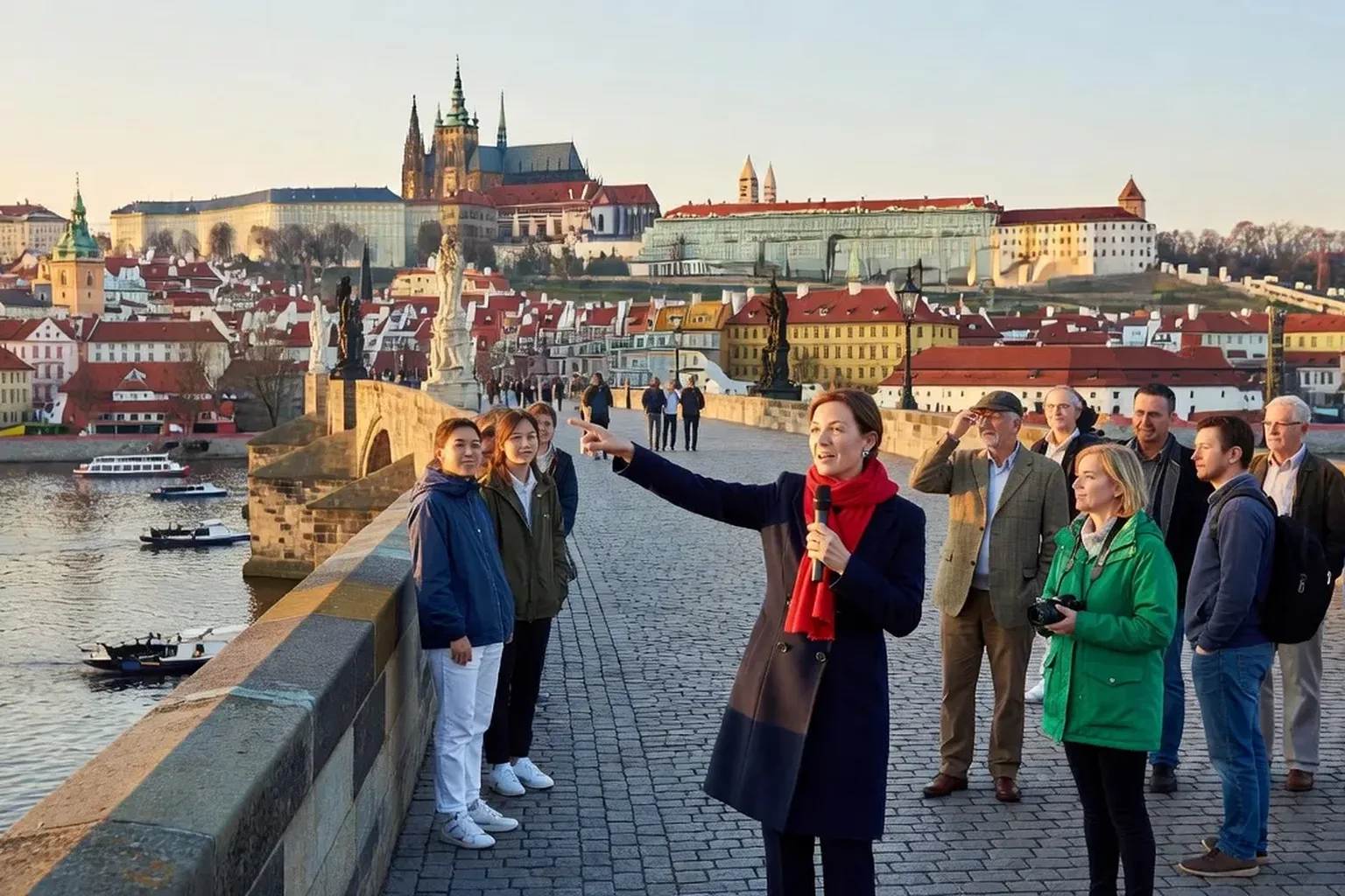 Vue depuis le Pont Charles de Prague, symbole du tourisme tchèque