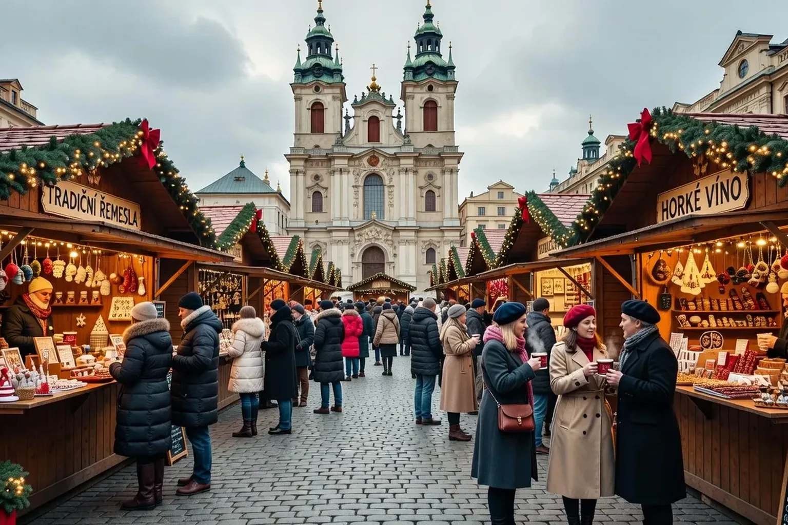 Marché de Noël de Prague, place de la Vieille-Ville