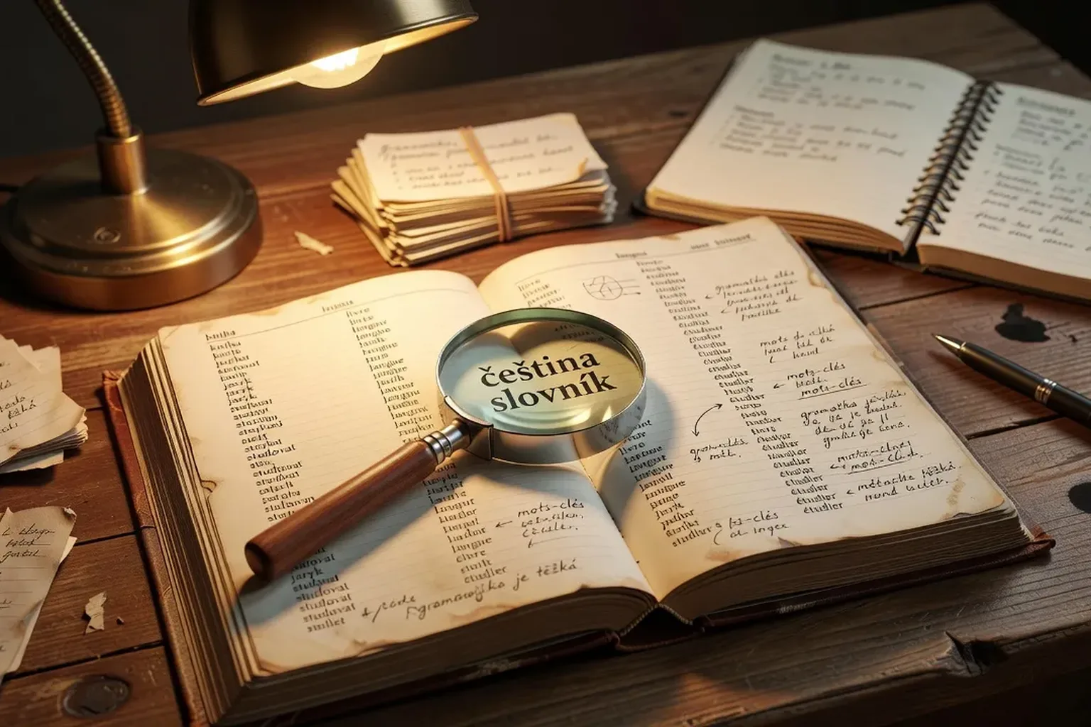 Dictionnaire tchèque-français ouvert sur des mots intraduisibles