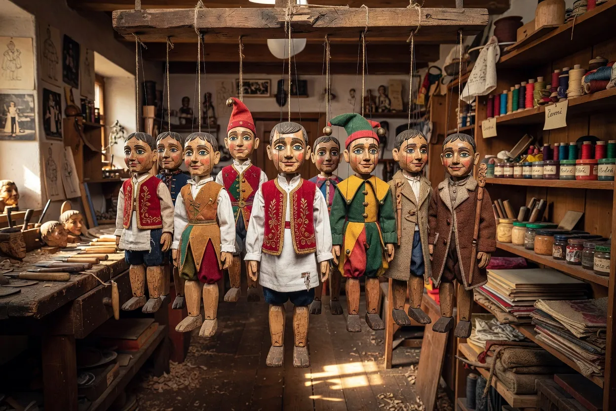 Marionnettes traditionnelles tchèques liées à la transmission des contes