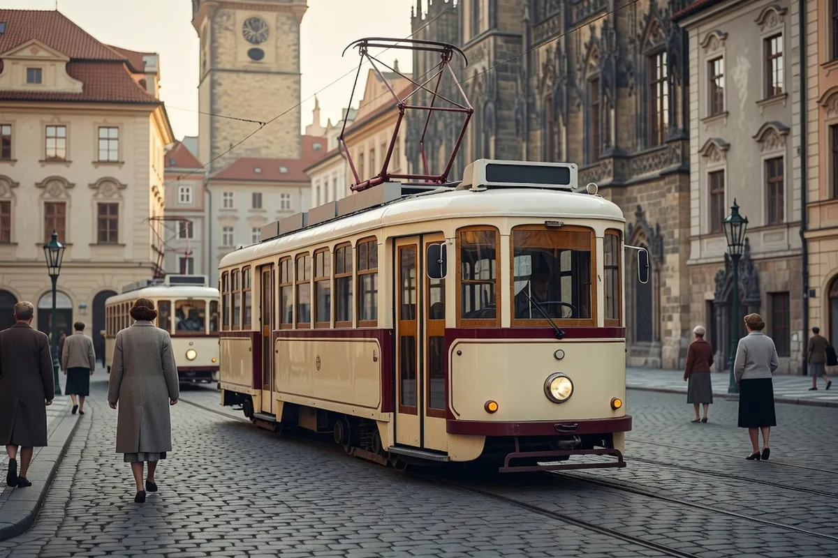 Prague en 1968, symbole du Printemps de Prague et de ses réformes