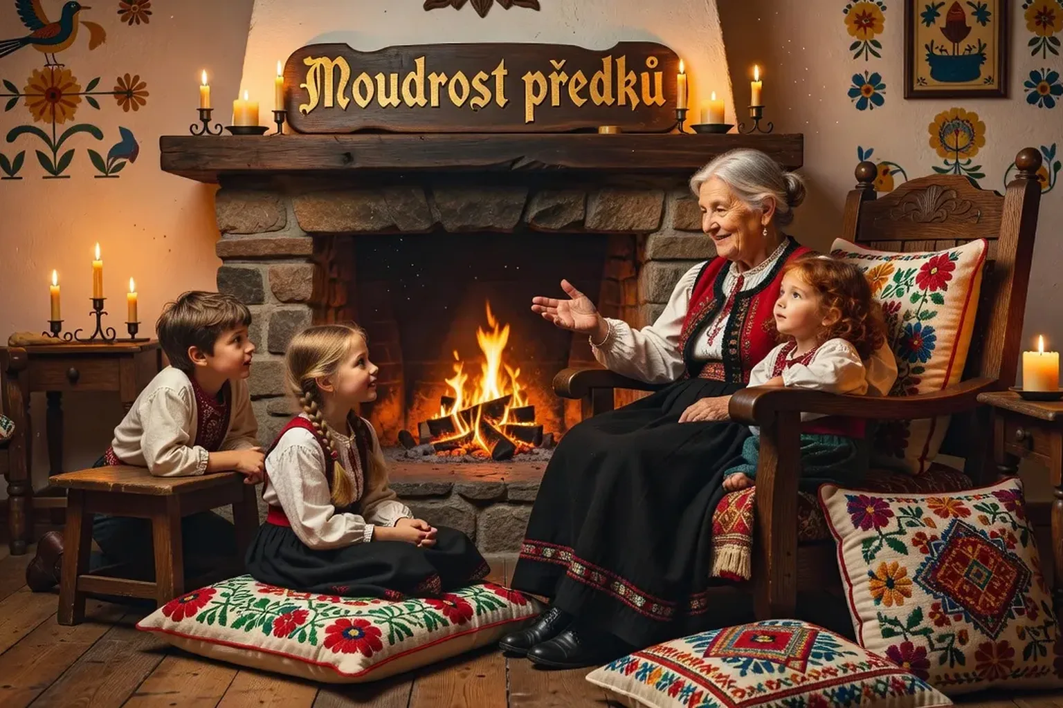 Marché folklorique tchèque avec sagesse populaire